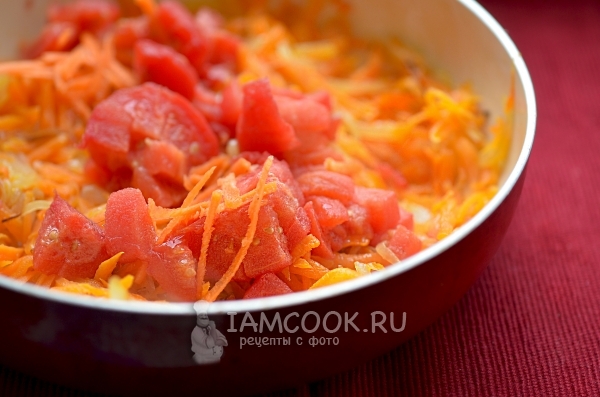 Обжарить овощи