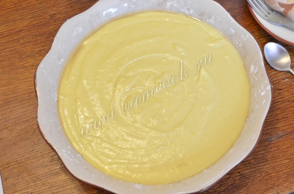 Тесто в форме