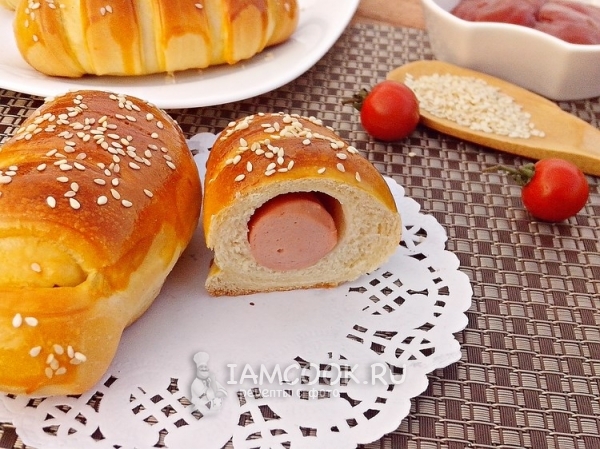 Рецепт сосисок в тесте в духовке