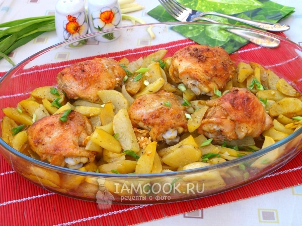 Фото курицы запечённой с картошкой