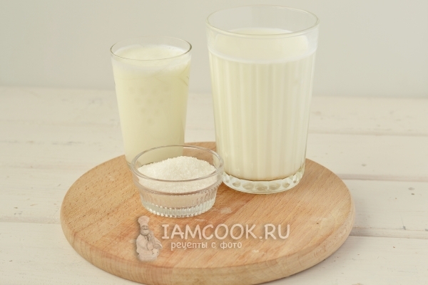 Ингредиенты для кефира в домашних условиях