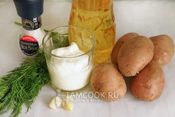 Ингредиенты для жареной картошки с соусом