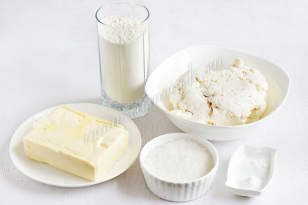 Ингредиенты для творожного теста