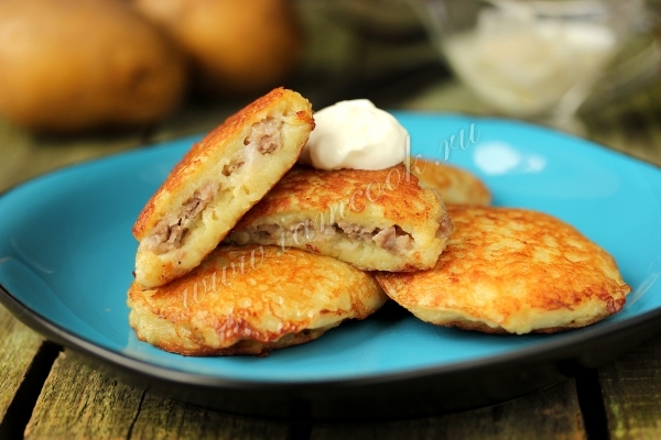 Драники с мясом, фото