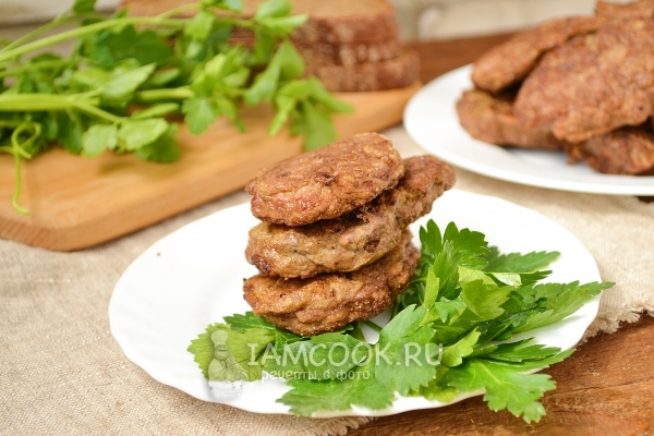 Фото оладий из свиной печени