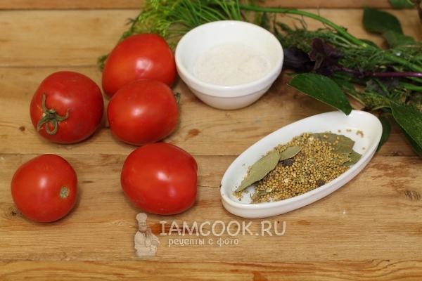 Ингредиенты для квашеных помидоров
