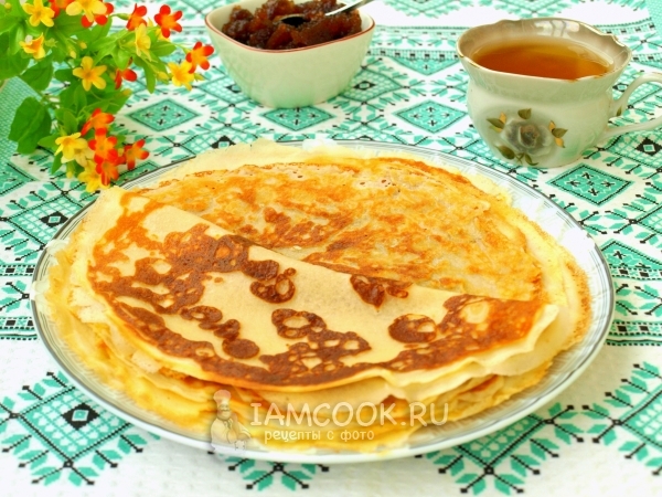 Блины без яиц на кефире