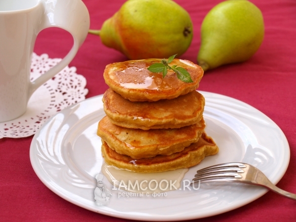 Рецепт оладий с грушами