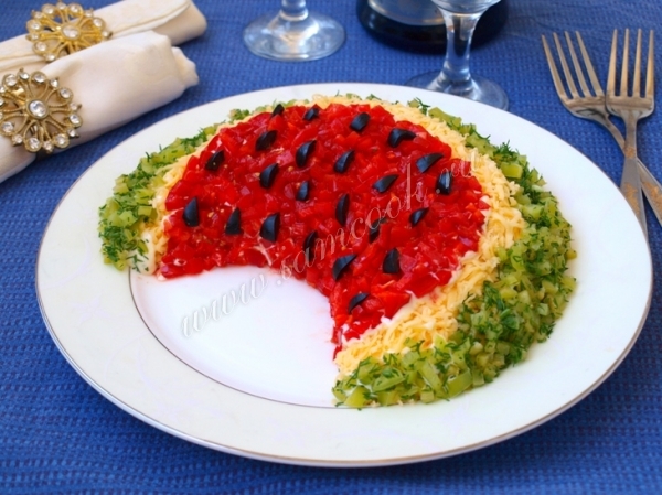 Как приготовить салата Арбузная долька