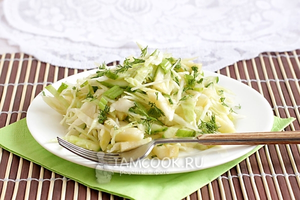 Рецепт зеленого салата Щетка