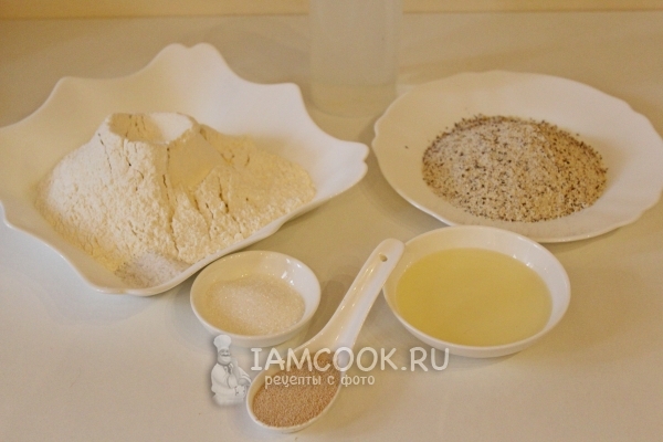 Ингредиенты для гречневого хлеба в духовке