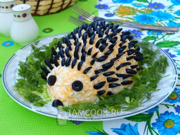 Рецепт салата Ежик