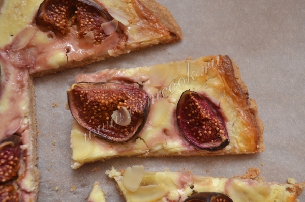 Рецепт открытого пирога с инжиром