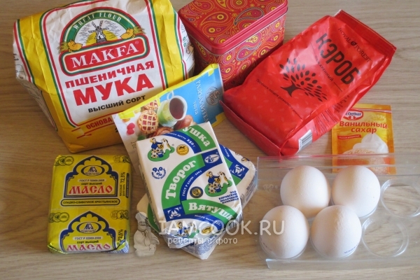 Ингредиенты для творожного пирога «Коровка Буренка»