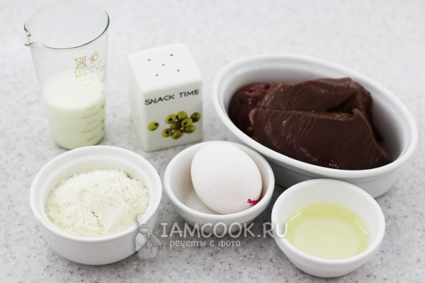 Ингредиенты для печеночных блинов