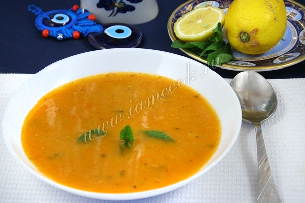 Турецкий суп из красной чечевицы