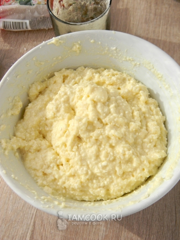 Размешать творожную массу