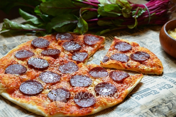 Фото пиццы Пепперони в домашних условиях