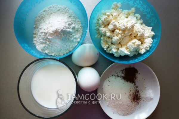 Ингредиенты для творожных блинчиков