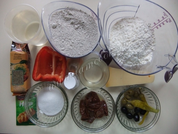 Ингредиенты для хлеба пиццы