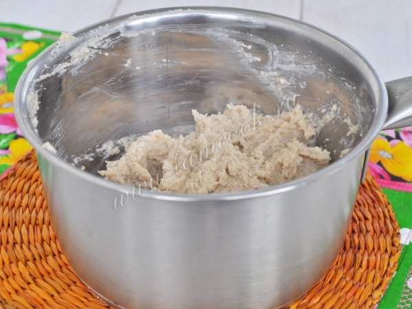 Овсяная мука заваренная кипятком