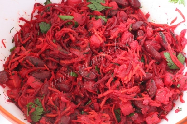 Свекольно-фасолевый салат