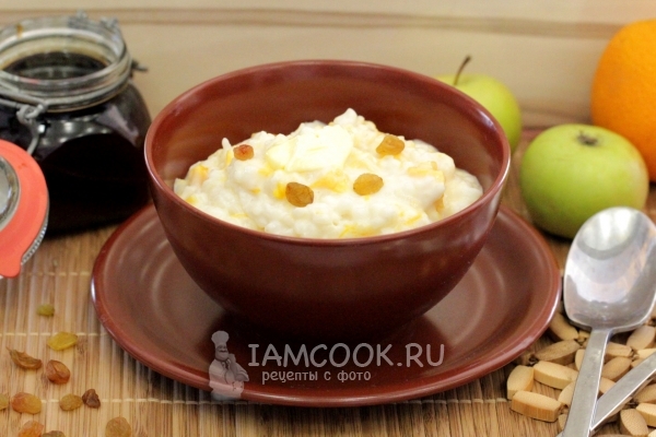 Фото рисовой каши с тыквой в мультиварке