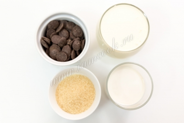 Ингредиенты для шоколадного мороженого