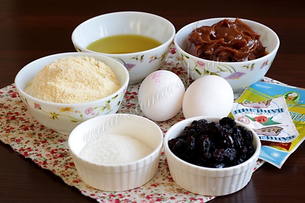 Ингредиенты для карамельного кекса