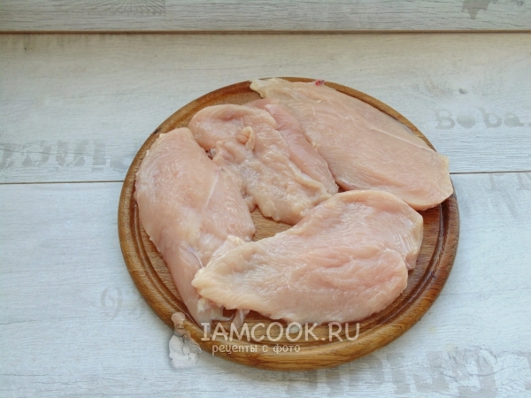 Порезать куриное филе