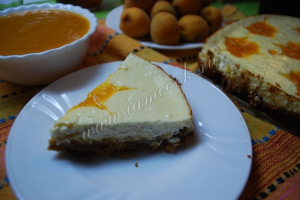 Рецепт чизкейка с абрикосами