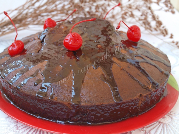 Вкусный домашний кекс с вишней