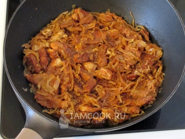 Потушить овощи с мясом