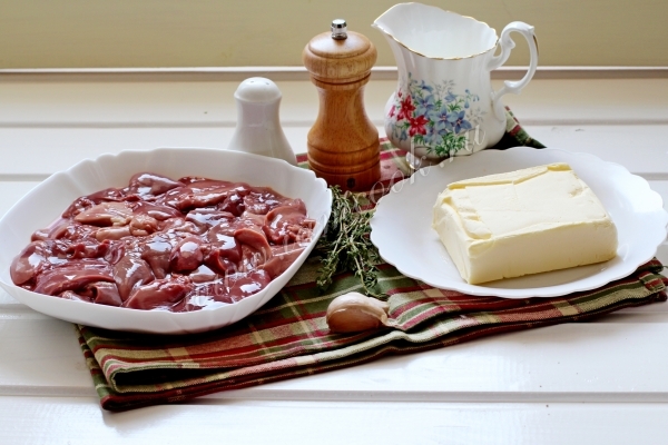 Ингредиенты для приготовления куриного паштета