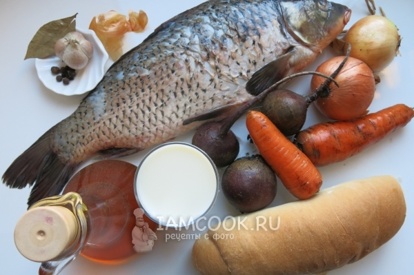 Ингредиенты для фаршированного карпа