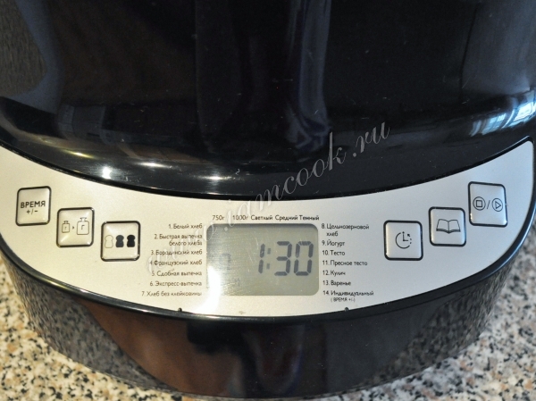 Режим тесто в хлебопечи