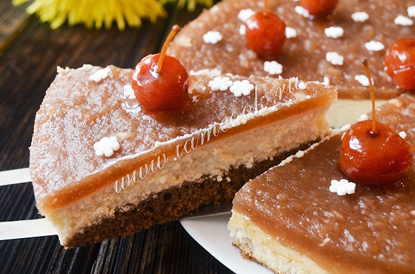 Рецепт творожно-яблочного торта