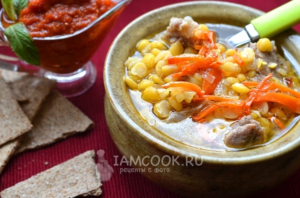 Фото горохового супа с говядиной