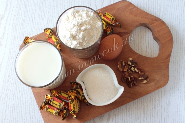 Ингредиенты для карамельных кексов