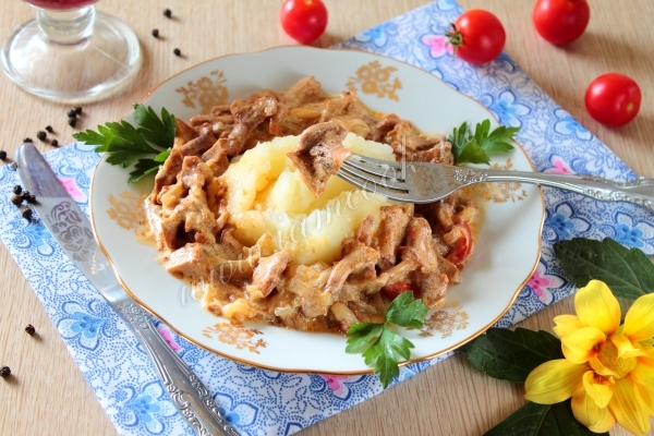 Рецепт лисичек в сметане