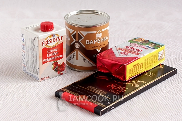 Ингредиенты к крему для торта на сгущеном молоке