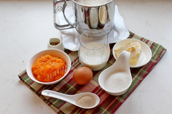 Ингредиенты для тыквенных булочек