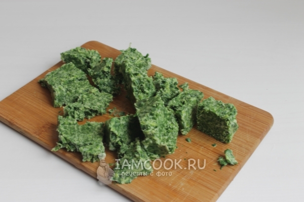 Разморозить шпинат