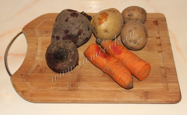 Ингредиенты для классического винегрета