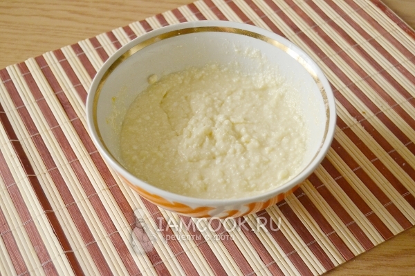 Размешать творожную массу