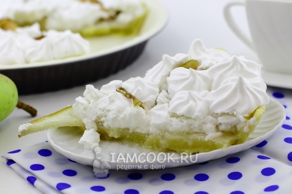 Фото песочного пирога с грушей