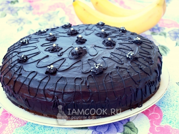 Рецепт шоколадно-бананового торта