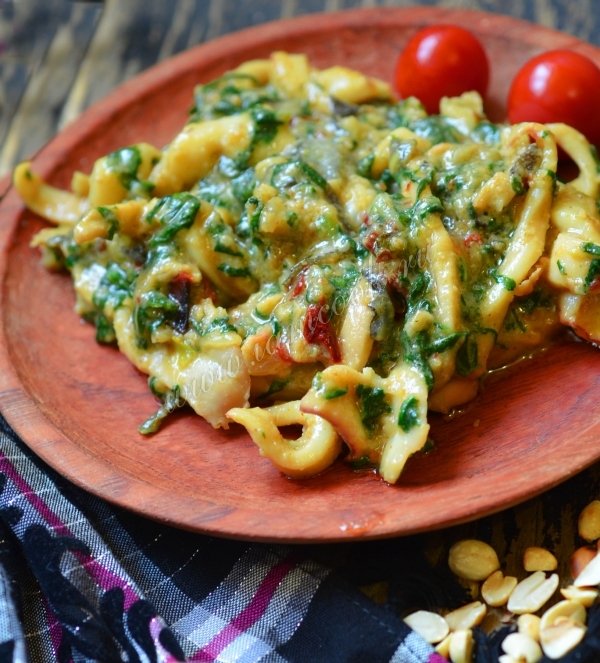 Соус со шпинатом и рыбой