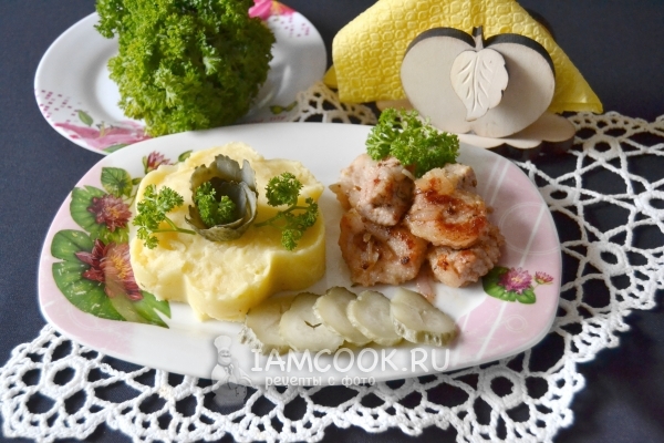 Фото жареной свинины на сковороде