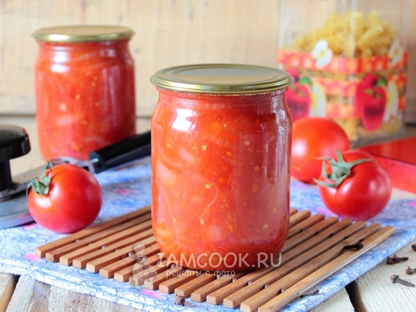 Томатно-луковый соус на зиму, рецепт с фото